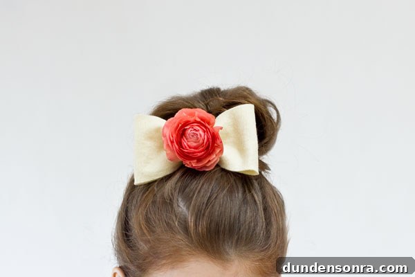 DIY Fresh Flower Hair Bows: How to Make Floral Hair Accessories at Home 11 DIY Fresh Flower Bow Tutorial