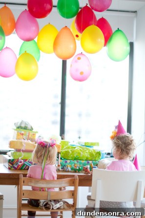 Madeline’s Colorful DIY Flower-Filled Birthday Party Ideas 4 DIY Balloon Ceiling