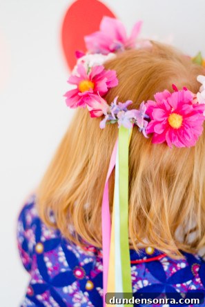 Madeline’s Colorful DIY Flower-Filled Birthday Party Ideas 7 How To Make Flower Crowns