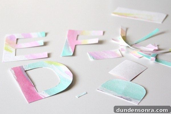 Watercolor Monogram Straw Toppers