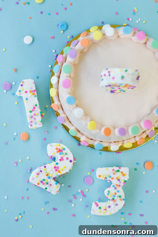 DIY Confetti Marshmallow Number Cakes (Giveaway Closed) 2 DIY Confetti Marshmallow Numbers