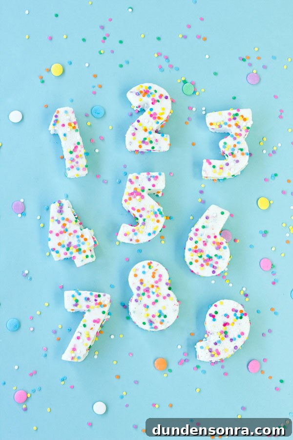 DIY Confetti Marshmallow Number Cakes (Giveaway Closed) 9 Confetti Marshmallow Numbers