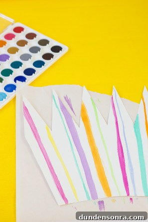 How to Make Fresh Flower Crowns for Parties 5 DIY Watercolor Stripe Crowns