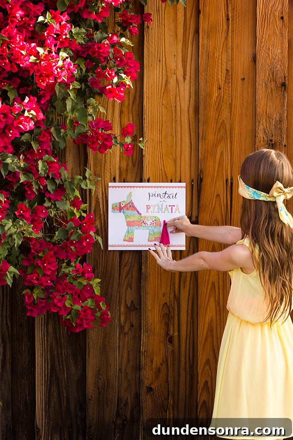 Pin the Tail on the Piñata (Free Printable!)