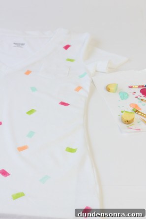 How to Make a Festive DIY Confetti Shirt in Minutes 14 How To Make a Confetti Shirt