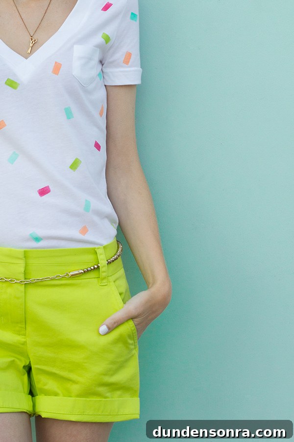 How to Make a Festive DIY Confetti Shirt in Minutes 16 Confetti Shirt DIY