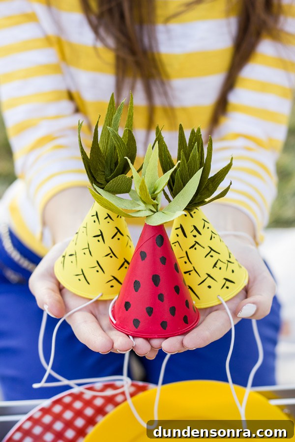 Fruit-Inspired DIY Party Hats: Creative Hat Ideas for Parties 2 DIY Fruit-Inspired Party Hats