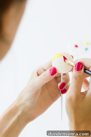DIY Painted Beach Ball Drink Stirrers