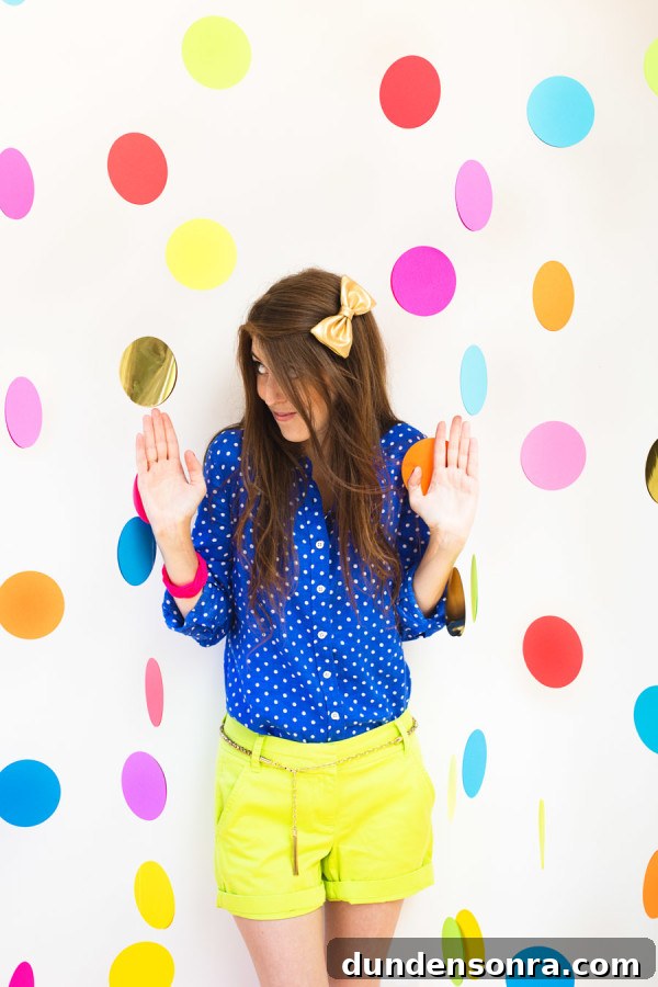 DIY Floating Confetti Backdrop