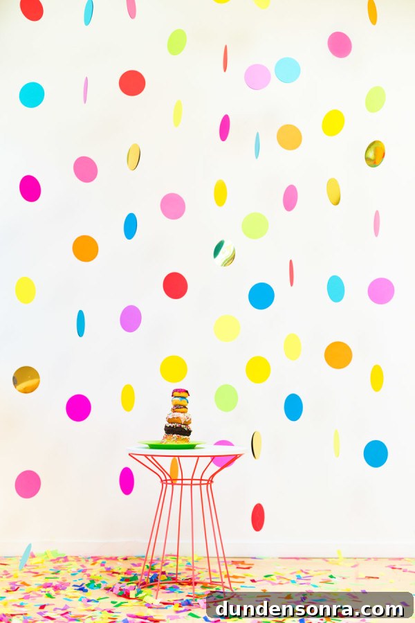 Floating Confetti Photobooth Backdrop DIY