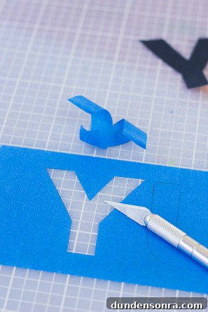Stenciled Glass DIY