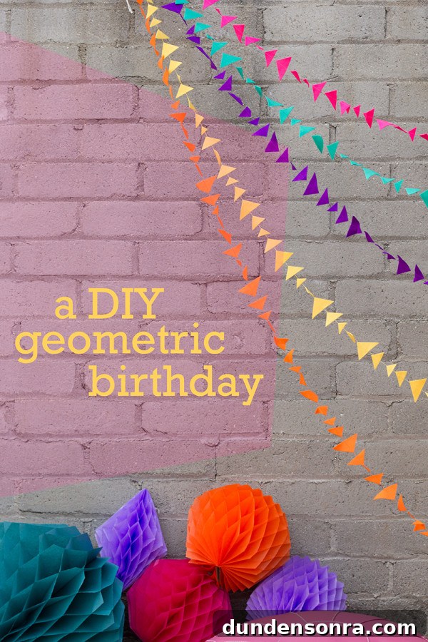 DIY Geometric Birthday Party Ideas