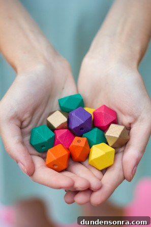DIY Geometric Wood Beads