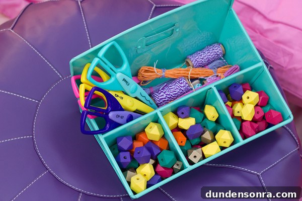 Geometric Party DIYs: 12 Creative Decorations and Crafts 15 Geometric Necklace Making Station