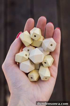 Geometric Wooden Beads
