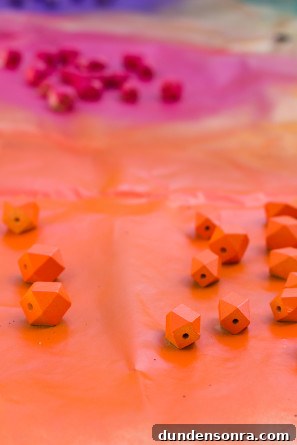 Geometric Party DIYs: 12 Creative Decorations and Crafts 17 How To Spray Paint Wooden Beads
