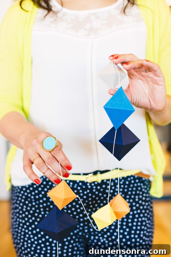 Geometric Paperfold Garland