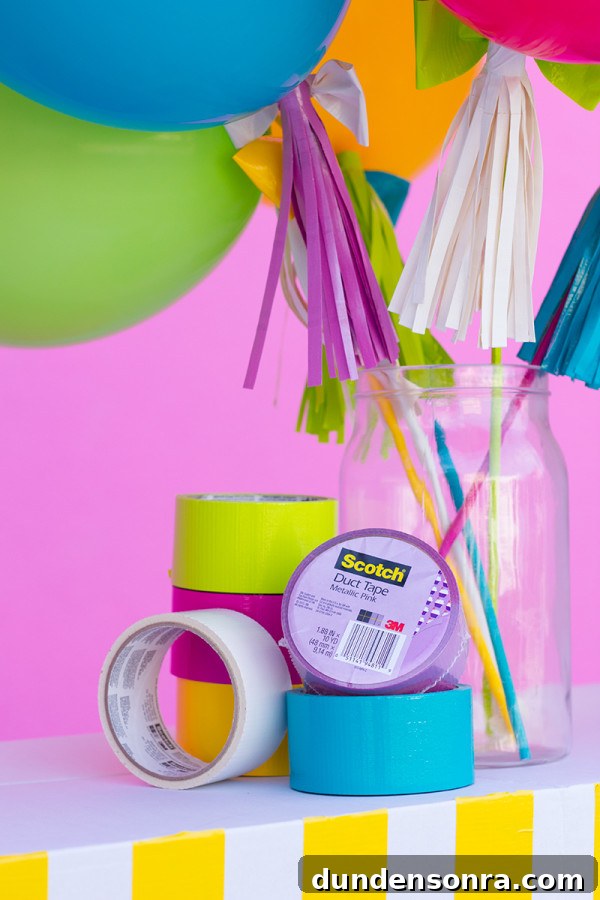 Duct Tape Balloon Stand
