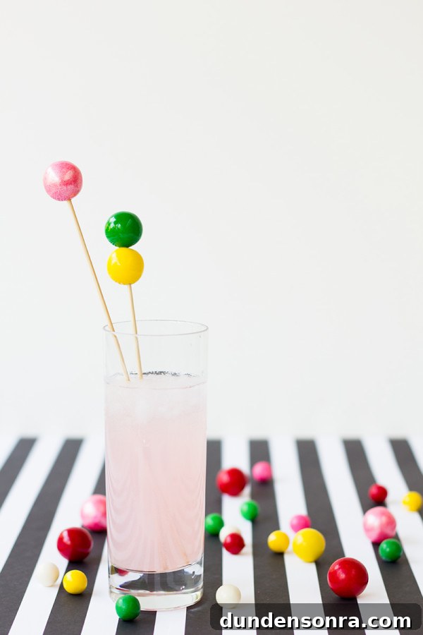 DIY Gumball Drink Stirrers: Homemade Candy Cocktail Picks 2 DIY Gumball Drink Stirrers