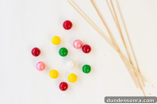 DIY Gumball Drink Stirrers: Homemade Candy Cocktail Picks 3 Gumball DIY