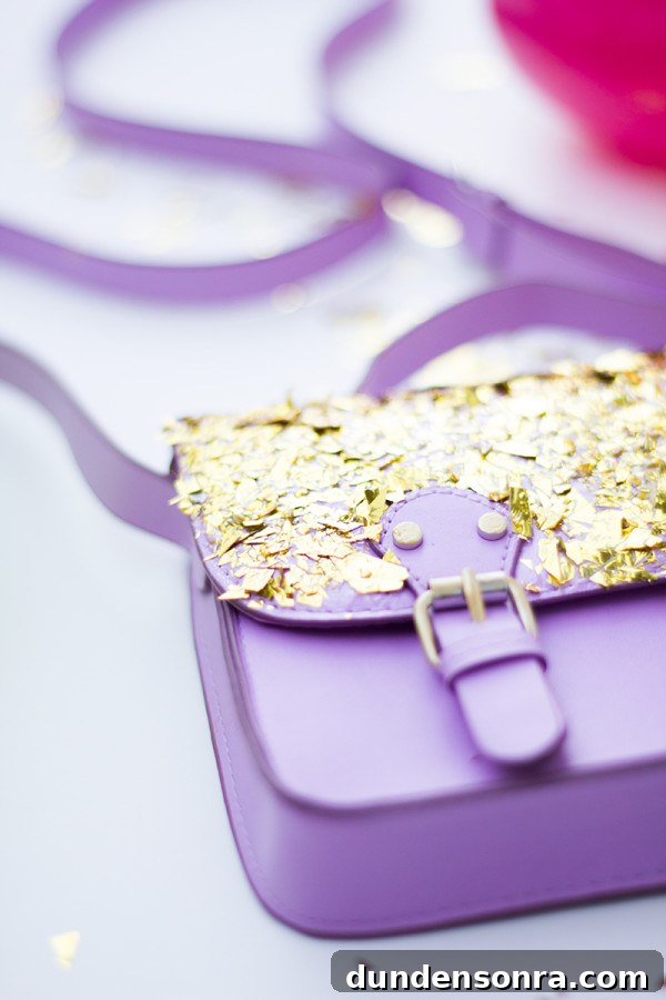 DIY Confetti Dipped Purse
