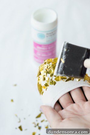 DIY Gold Confetti DIpped Shoes