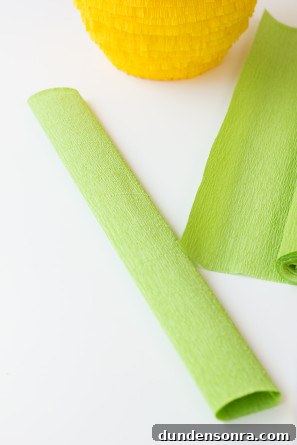 DIY Pineapple Pinata Leaves