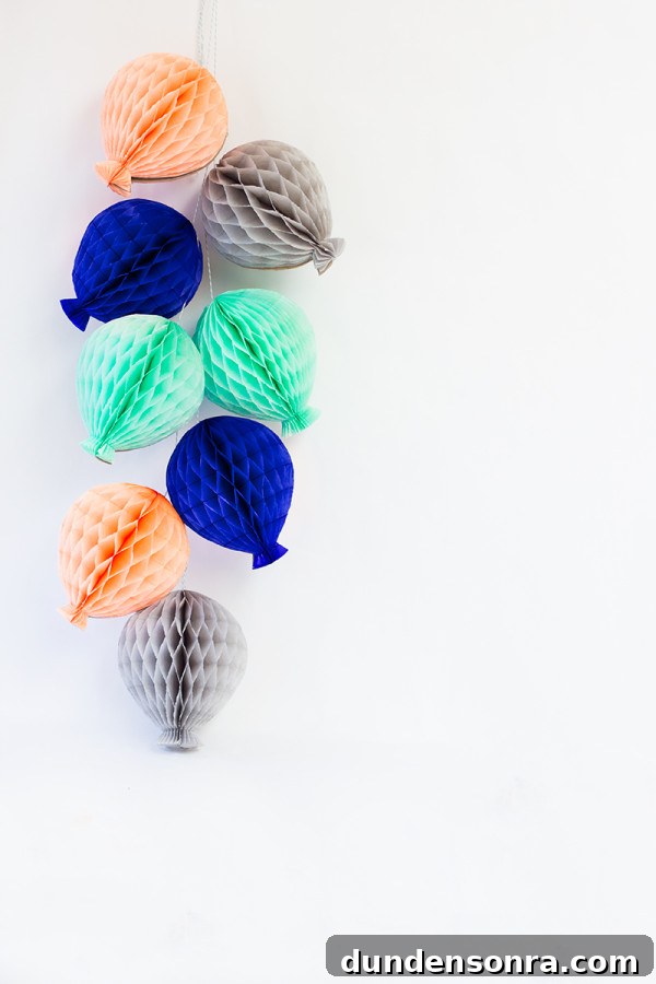DIY Honeycomb Balloon Garland