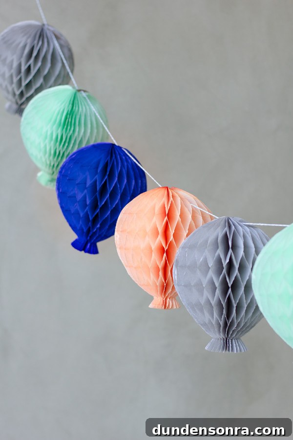 DIY Honeycomb Balloon Garland