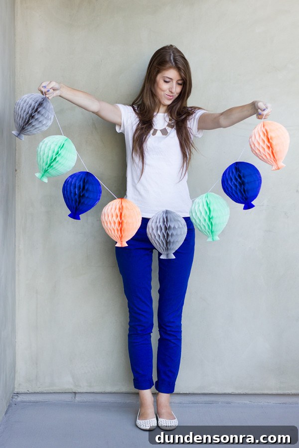 Honeycomb Balloon Garland DIY