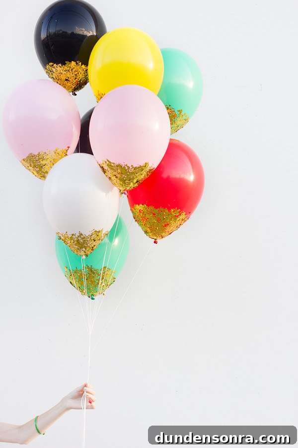 Confetti-Dipped Balloons: Fun DIY Party Decor Tutorial 2 DIY Confetti Dipped Balloons