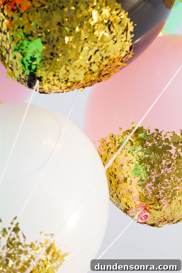 Confetti-Dipped Balloons: Fun DIY Party Decor Tutorial 8 How To Make Confetti DIpped Balloons
