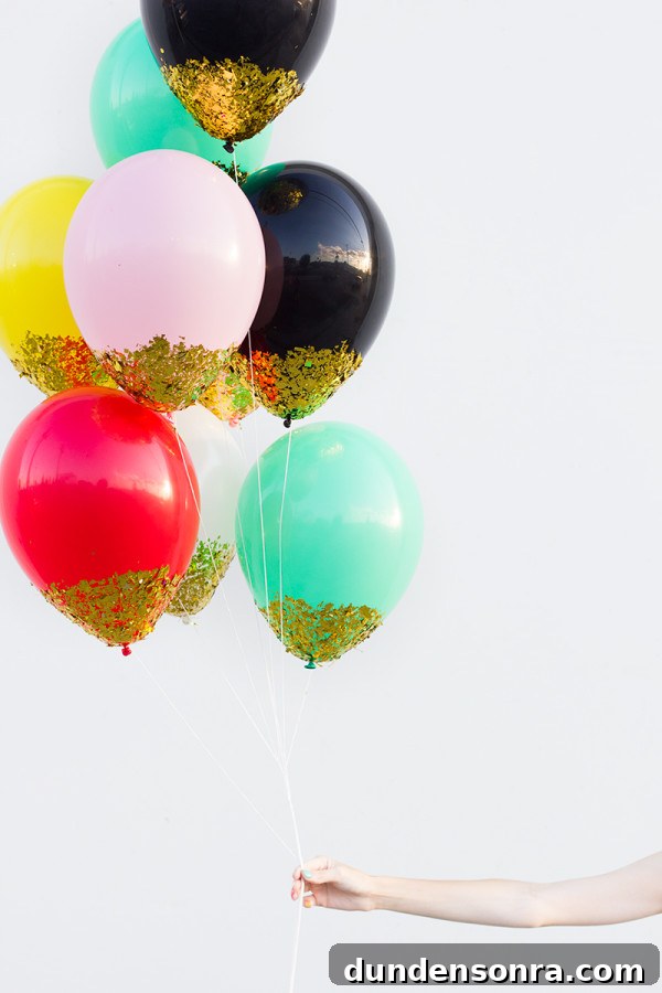 Confetti-Dipped Balloons: Fun DIY Party Decor Tutorial 9 DIY Confetti Dipped Balloons