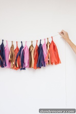 DIY Tassel Number Garland: Make Custom Party Number Banners 11 Tassel Garland Number How To