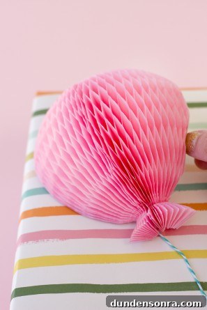 Honeycomb Balloon Gift Topper DIY