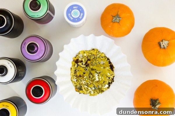 Confetti-Dipped Pumpkin Decorating Ideas for Fall Parties 2 Supplies Confetti Dipped Pumpkins