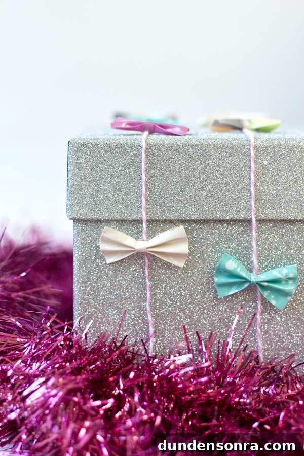 DIY Tiny Duct Tape Bow Garland for Gift Wrapping and Decor 14 DIY Duct Tape Bow Gift Garland
