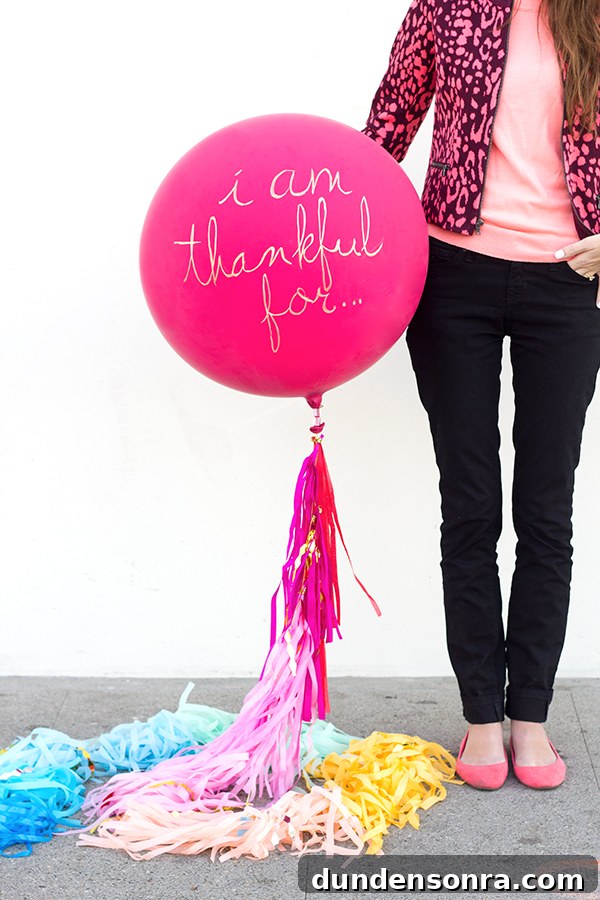 DIY "I Am Thankful For" Balloon