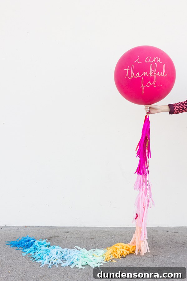DIY "I Am Thankful For" Balloon