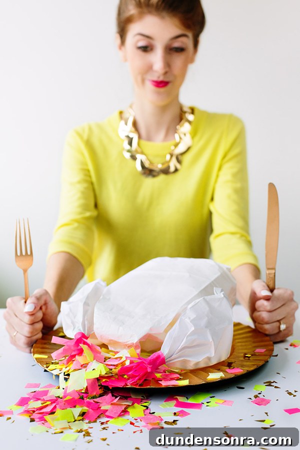 DIY Confetti Stuffed Turkey