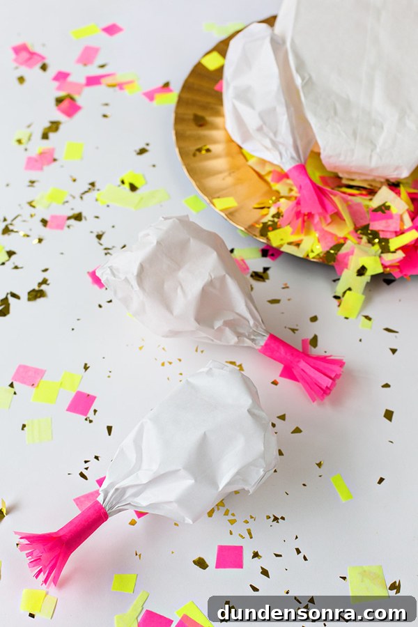 DIY Turkey Leg Confetti Poppers
