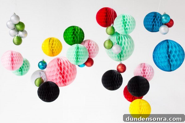 DIY Honeycomb Ornament Chandeliers4