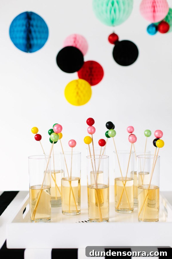 DIY Gumball Drink Stirrers