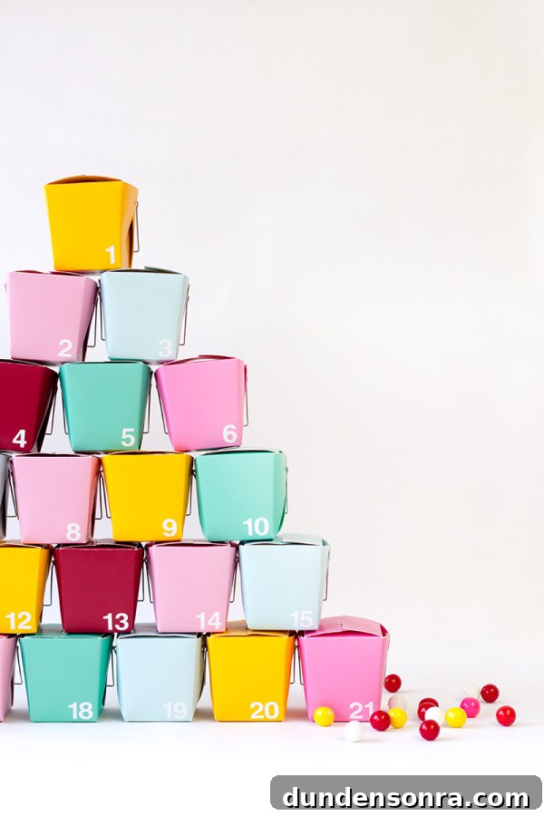 DIY Take-Out Box Advent Calendar