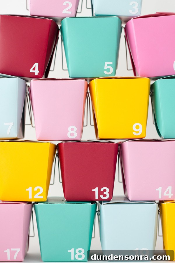 DIY Take-Out Box Advent Calendar