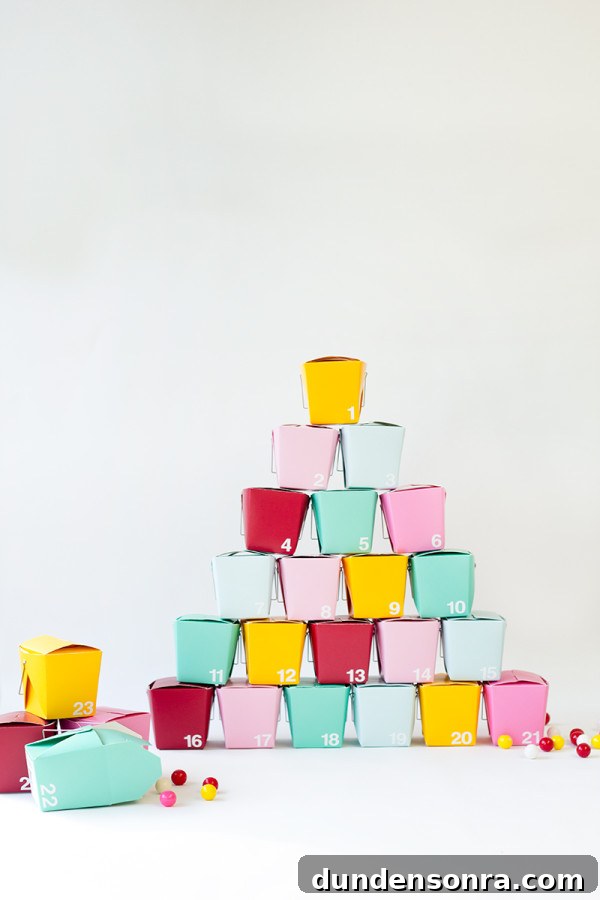 DIY Take-Out Box Advent Calendar