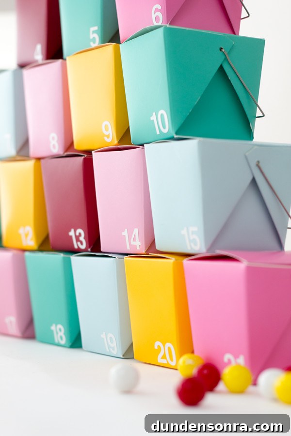 DIY Take-Out Box Advent Calendar