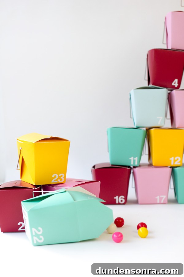 DIY Take-Out Box Advent Calendar