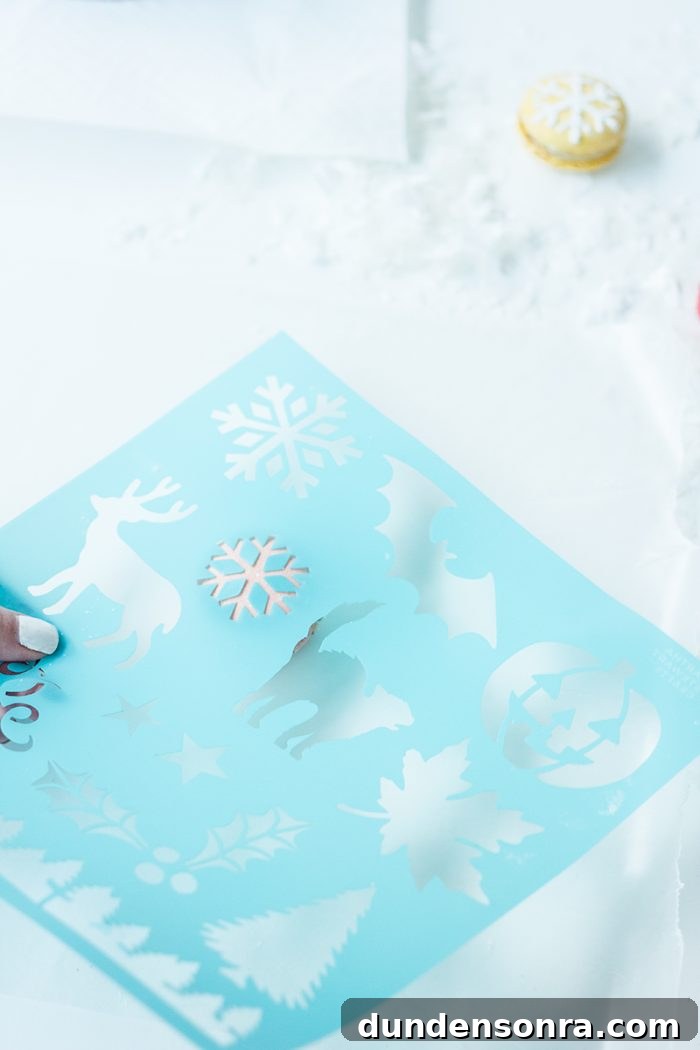 Powdered Sugar Macaron Stencils