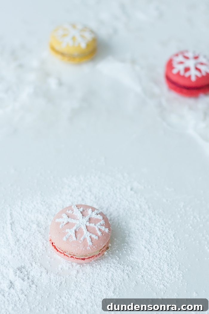 Snowflake Macarons